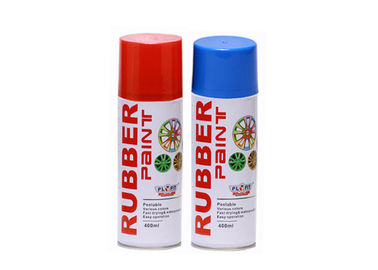 Colorful Red / Blue Yellow Rubber Spray Paint 400ML For Car Shield And Tire